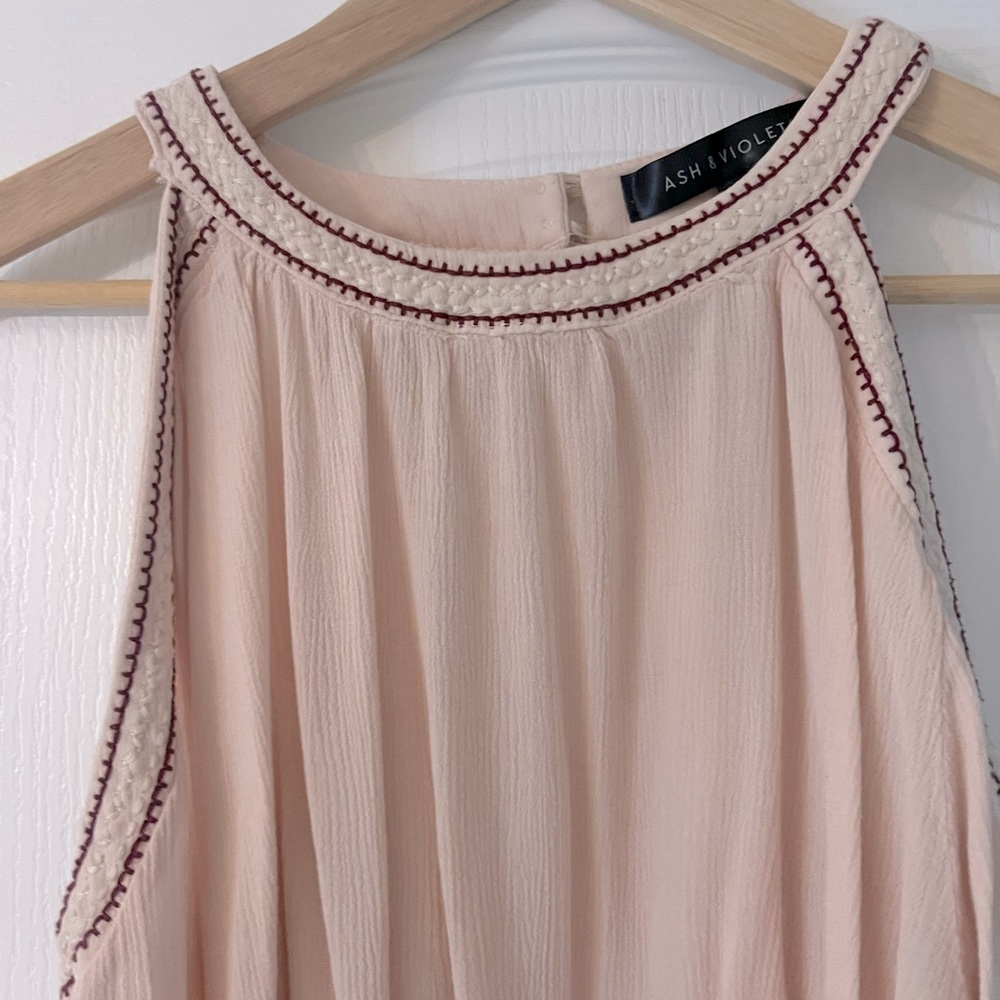 Ash & Violet Lace Cold Shoulder Pink Top Small - Picture 4 of 9